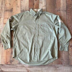 Cottonile green longsleeve button down shirt men's xxl